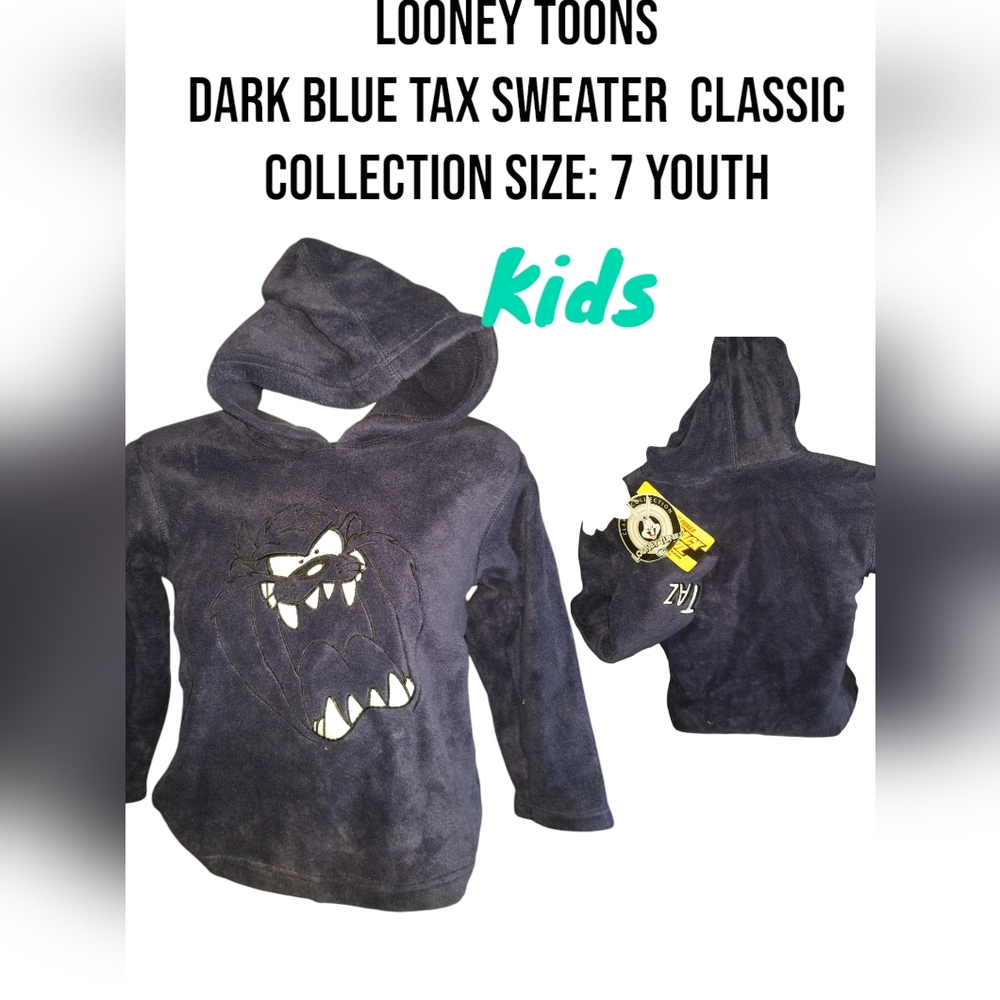 Kids Black Hoodie with Cartoon Graphic